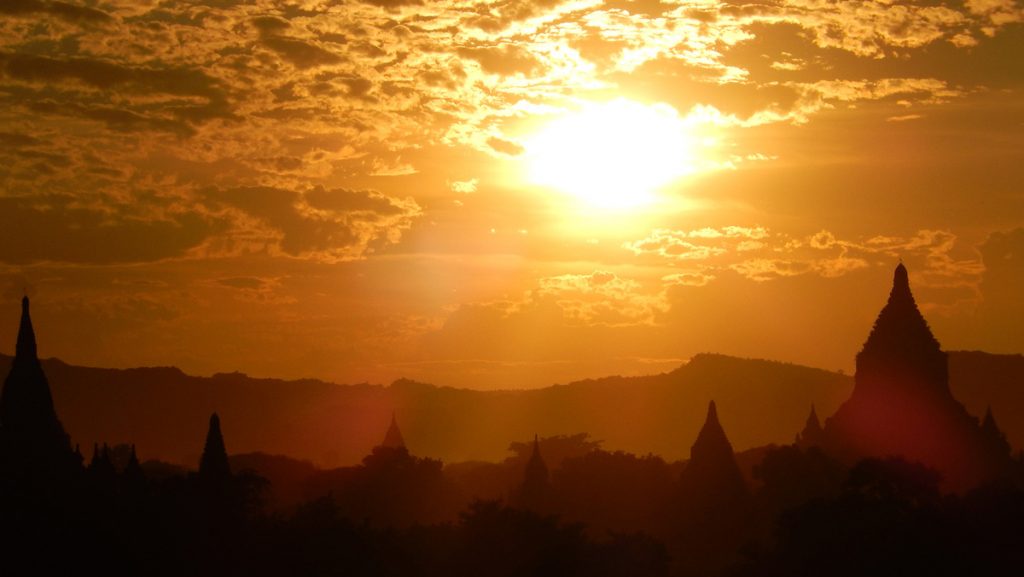 Myanmar Burma Bagan Sunset